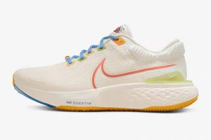 Tênis Nike ZoomX Invincible Run Flyknit 2 - Bege e Amarelo - Feminino 