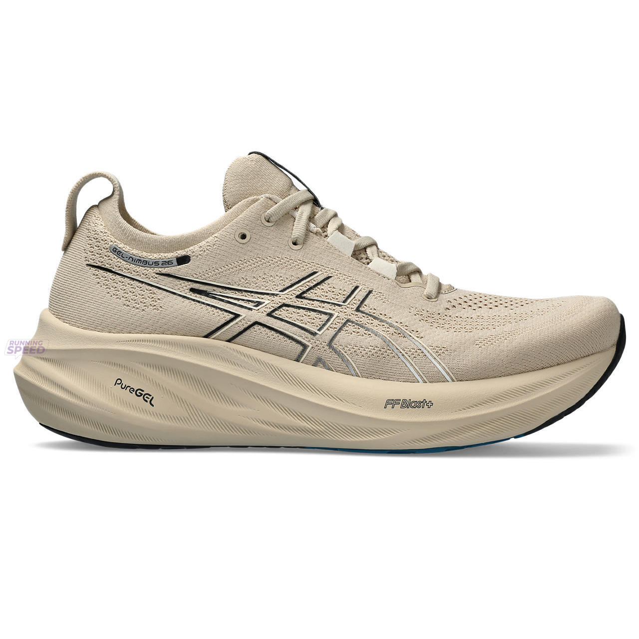 Tênis Asics Gel Nimbus 26 - Cinza Bege e Preto - Masculino 