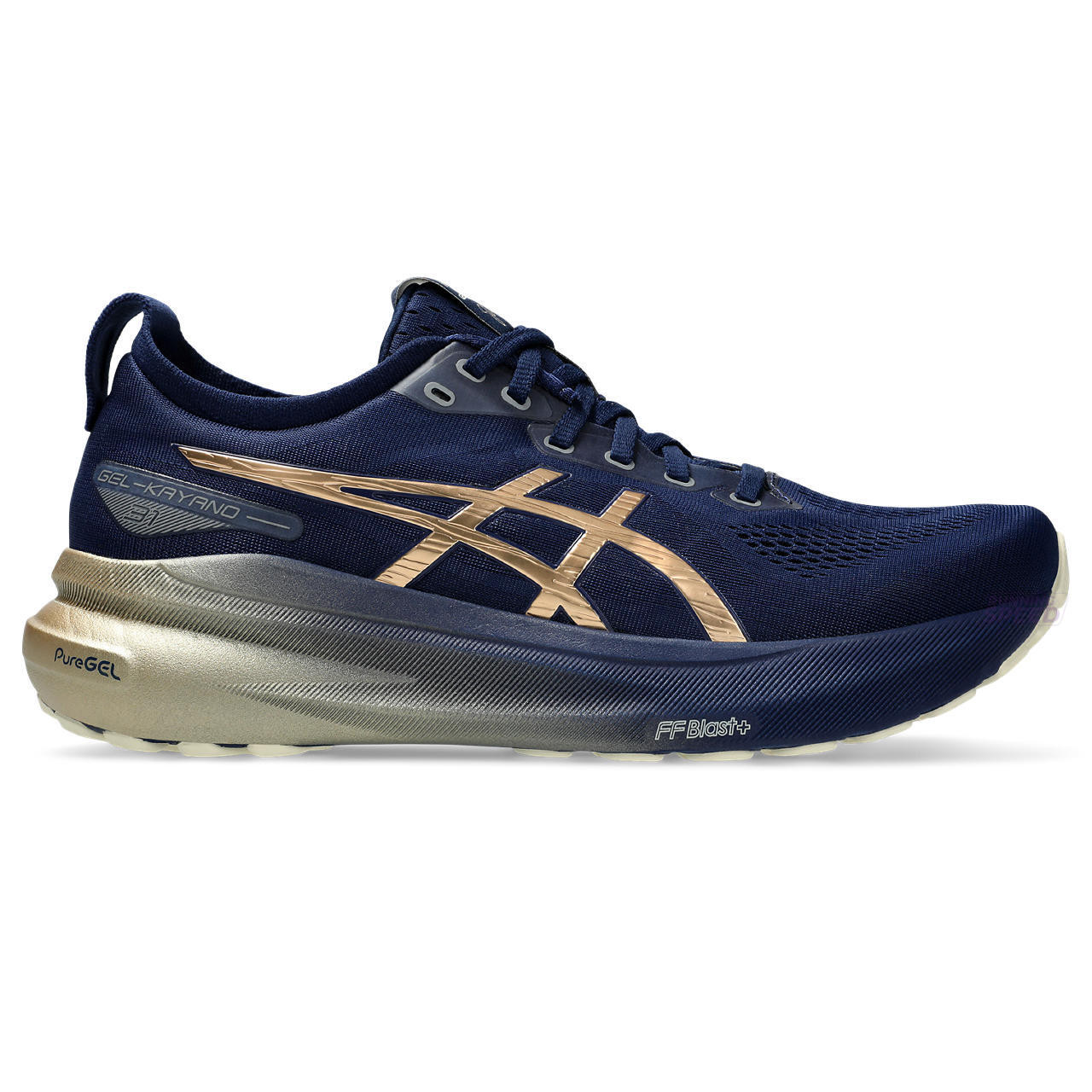 Tênis Asics Gel Kayano 31 Platinum - Azul Marinho e Dourado - Masculino