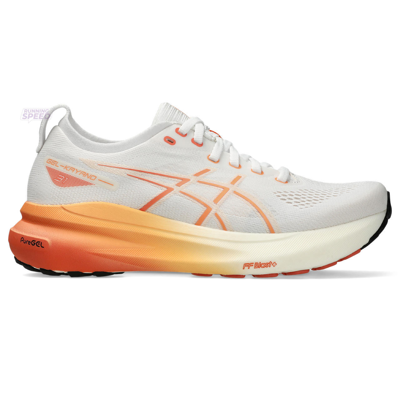Tênis Asics Gel Kayano 31 - Branco e Laranja - Feminino
